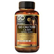 GO CALCIUM 1-A-DAY Natural Source is the perfect synergy of Calcium, Vitamin D3 and Vitamin K2 which work together for superior absorption and bone health. Each capsule contains 500mg of elemental Calcium along with many other important bone health minerals from natural, sustainable seaweed (Lithothamnion Calcareum). 
