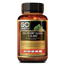 GO CELERY 16,000 provides a superior strength Celery, in a convenient 1-A-Day dose. Celery helps support healthy uric acid levels in the body, healthy kidney function and fluid management.