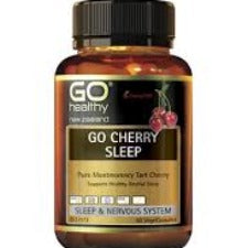 GO CHERRY SLEEP is designed for those who have trouble getting to sleep and/or staying asleep. Each easy to swallow VegeCapsule contains concentrated Montmorency Tart Cherry skin. Tart Cherry supports a deep restful sleep, allowing you to wake feeling refreshed and ready to go.