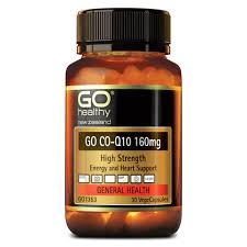 GO CO-Q10 160mg is a high potency, one a day dose. Co-Enzyme Q10 is a natural substance essential for cellular energy production known as ATP (Adenosine Triphosphate). Co-Enzyme Q10 is found in every living cell in the body and supports the health of the heart, energy levels and is a known powerful antioxidant.