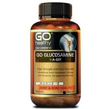 GO GLUCOSAMINE 1-A-DAY is a complete, high strength joint care formula in a convenient 1-A-Day capsule dose. Each capsule contains a full dose of scientifically studied Glucosamine Sulfate 1,500mg plus Chondroitin and potent supporting nutrients. Ginger and Turmeric support comfort of joint movement, while Celery supports healthy, normal uric acid levels. Vitamin D has been added to support bone health.