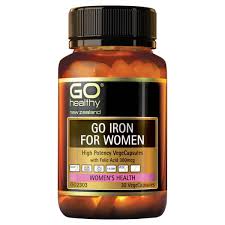 GO IRON FOR WOMEN has been designed for women as Iron deficiency is most common in women. The need for Iron increases in times such as during menstruation and when Iron is lacking in the diet, particularly in vegetarians. The supporting nutrients aid with the uptake and absorption of Iron.  GO Iron for Women is presented in an easy one a day VegeCap dose.
