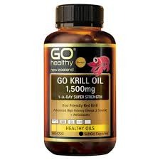 GO Krill Oil 1,500MG 1-A-DAY SUPER STRENGTH contains high potency Red Krill Oil. Krill is a great source of highly bio-available Omega 3 as it contains phospholipids which support the transport of Omega 3 into the cells giving greater absorption than regular Fish Oil. Omega 3 Essential Fatty Acids support heart health and healthy cholesterol levels. Krill Oil also contains naturally occurring Astaxanthin, a powerful antioxidant that helps keep our cells healthy.