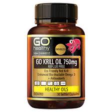 GO Krill Oil 750mg Reflux Free is a highly bio-available source of Omega 3 with antioxidants. Krill Oil contains Phospholipids which support the transport of Omega 3 into the cells giving greater absorption than regular Fish Oil. Omega 3 Essential Fatty Acids support healthy brain function, focus and mental clarity. Krill are part of the plankton family of crustaceans.