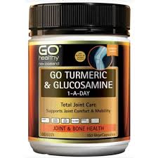 GO TURMERIC & GLUCOSAMINE 1-A-DAY contains high strength Turmeric, along with a 1,500mg full dose of scientifically proven Glucosamine Sulfate. The incorporation of Ginger helps provide extra support for joint comfort, as well as aids in digestion, with the additions of BioPerine® (Black Pepper) offering increased absorption. GO Turmeric & Glucosamine 1-A-Day provides total joint care supplied in an easy 1-A-Day dose.