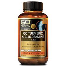 GO TURMERIC & GLUCOSAMINE 1-A-DAY contains high strength Turmeric, along with a 1,500mg full dose of scientifically proven Glucosamine Sulfate. The incorporation of Ginger helps provide extra support for joint comfort, as well as aids in digestion, with the additions of BioPerine® (Black Pepper) offering increased absorption. GO Turmeric & Glucosamine 1-A-Day provides total joint care supplied in an easy 1-A-Day dose.