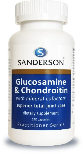 The SANDERSON™ advanced combination of Glucosamine Sulphate with Chondroitin Sulphate plus key nutritional co-factors helps support joint comfort and mobility, especially during the ageing process when levels of these important nutrients may decline. The nutrient combination may also provide beneficial support after joint trauma, such as sports injuries.