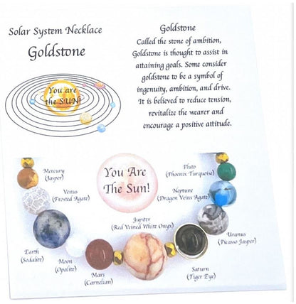 Solar System Necklace Goldstone