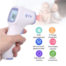 MULTIFUNCTION DIGITAL THERMOMETER   The Non-Contact IR Thermometer is perfect for screening people for potentially elevated body temperature. It’s specially designed to take the temperature of a baby or an adult by applying it to the forehead without any physical contact