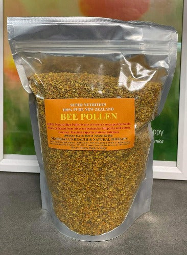 Marshall’s 100% Pure New Zealand Bee Pollen 1kg 100% Pure New Zealand Bee Pollen is one of nature’s most perfect foods. Only collected from hives in spectacular hill parks and nature reserves. Provides superior natural nutrition and an excellent source of essential vitamins, minerals, and amino acids.