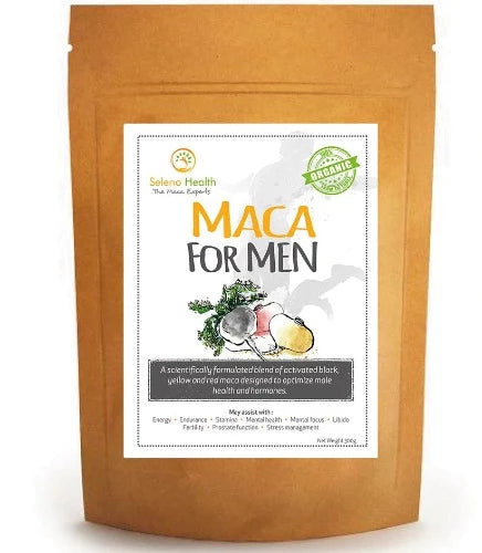 Maca for Men Powder – Endocrine Support 300g Maca for Men is a scientifically formulated blend of activated black, yellow, and red maca designed to optimize male health and hormones.