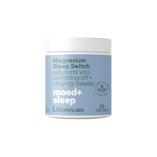 Lifestream Magnesium Sleep Switch 60 VegeCaps A powerful magnesium formula to help you switch off and enjoy a deep restorative sleep. A poor sleep can ruin your day - and even your week! If you suffer from poor sleep patterns, have trouble sleeping, difficulty in staying asleep or struggle to switching off and get into deep sleep, we've created a powerful magnesium formula to help you switch off and enjoy a deep restorative sleep.