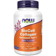NOW BioCell Collagen Hydrolyzed Type 2 120 Veg Caps. What is BioCell Collagen Hydrolyzed Type II?  BioCell Collagen® is a versatile nutritional supplement that supports both joint health and moisture retention in mature skin.
