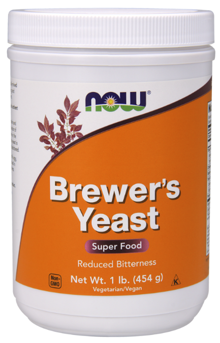 NOW Brewer's Yeast Debittered Powder 454g. What is Brewer’s Yeast?  As hinted in the name, brewer’s yeast is a by-product of the beer-brewing process that is produced through the cultivation of a particular species of yeast (Saccharomyces cerevisiae) on malted barley. Once the fermentation process is complete the yeast is separated from the beer, dried via rollers, and then debittered for human consumption. Brewer’s yeast is a naturally occurring source of protein, as well as several vitamins and minerals.