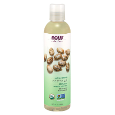 NOW Castor Oil Organic 237ml. What is Castor Oil?  100% Pure Castor Oil is expeller-pressed from the seed of Ricinus communis and is virtually odorless. While its use is applicable to many other areas of wellness, castor oil is considered by many to be one of the finest natural skin emollients available today