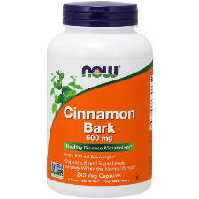 NOW Cinnamon Bark 600mg 240 Veg Caps. What is what is Cinnamon Bark?  Cinnamon bark is a culinary spice that has also been used traditionally by herbalists. Modern scientific studies indicate that cinnamon bark possesses free radical neutralizing properties and may help to support a healthy, balanced immune system response. In addition, cinnamon bark has been found to support healthy glucose metabolism and may help to maintain blood sugar levels already within the normal range.