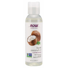 NOW Coconut Oil, Liquid Pure Fractionated (Cosmetic) 118ml What is Liquid Coconut Oil?   NOW® Solutions Liquid Coconut Oil is a versatile cosmetic oil that's pleasingly light and easily absorbed for comprehensive moisturization without clogged pores. Our fractionated Liquid Coconut Oil is colourless and odourless with a smooth, non-greasy texture that's ideal for a variety of personal care uses. 