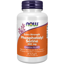 NOW Extra Strength Phosphatidyl Serine 300mg 50 SoftGels NOW® Phosphatidyl Serine is a phospholipid compound derived from soy lecithin that plays an essential role in cell membrane composition and intercellular communication.* Phosphatidyl Serine is a major structural component of neural membranes where it assists in the conduction of electrical impulses and facilitates the activity of neurotransmitters involved in learning, memory, and mood.