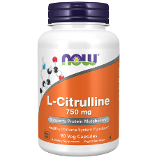 NOW L-Citrulline 750mg 90 Veg Caps. What is L-Citrulline?  Citrulline is a non-essential amino acid that is an important intermediate in the urea cycle, functioning along with other amino acids to rid the body of ammonia, a byproduct of protein metabolism.  Citrulline also plays an important role in the healing process and in the maintenance of a healthy immune system.