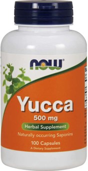 NOW Yucca 500mg 100 Veg Caps. What is Yucca?  Naturally Occurring Saponins Yucca is a popular herb from a shrub which grows in the southwest U.S. deserts. It has been used by Native American herbalists for hundreds of years. Natural colour variation may occur in this product.  Native Americans have used Yucca for relief from arthritis symptoms and is used to support joint health. Yucca has anti-inflammatory properties and is powerful antioxidant.