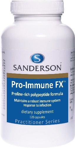 SANDERSON Pro Immune FX 120 Capsules The immune system is an intricate network of specialised tissues, organs, cells, and chemicals that work together to defend the body against attacks by “foreign” invaders. These invaders are primarily microbes. The human body provides an ideal environment for many microbes. It is the immune system’s job to keep them out or, failing that, to seek out and destroy them.