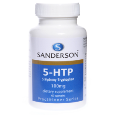 SANDERSON 5-HTP 100mg 60 Capsules 5 Hydroxy-Tryptophan or 5-HTP is a naturally occurring amino acid and chemical precursor in the biosynthesis of the neurotransmitters serotonin and melatonin. It is sourced from the plant Griffonia simplicifolia, an African climbing shrub. It is widely used to support normal sleep patterns, mood and worry.