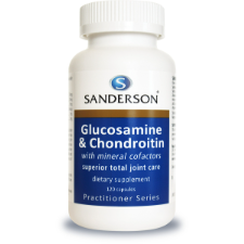 The SANDERSON™ advanced combination of Glucosamine Sulphate with Chondroitin Sulphate plus key nutritional co-factors helps support joint comfort and mobility, especially during the ageing process when levels of these important nutrients may decline. The nutrient combination may also provide beneficial support after joint trauma, such as sports injuries.