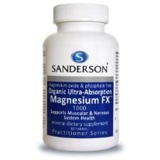 SANDERSON Magnesium FX 60 Tablets Magnesium is the fourth most abundant mineral in the human body and is essential to good health. Around 50% of total body magnesium is present in bone; the other half is found mostly inside cells of body tissues and organs. Just 1% of magnesium is found in blood, but the body works very hard to keep blood levels of magnesium stable.