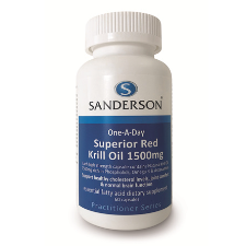 SANDERSON Superior Red Krill 1500mg 60 Softgels What is Krill Oil?  Krill oil is made from krill, a small, shrimp-like crustacean that inhabits the cold ocean areas of the world. Despite their small size, krill make up the largest animal biomass on the planet. 