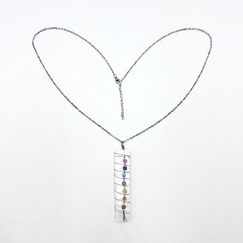 Selenite Chakra Stone Necklace