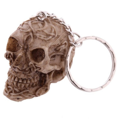 Skull keychain, 4 assorted