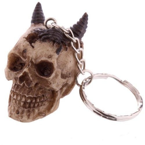 Skull keychain, 4 assorted