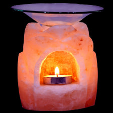 Himalayan Salt Lotus Oil Burner Authentic Himalayan Salt Lamp.  SKU: SOBL