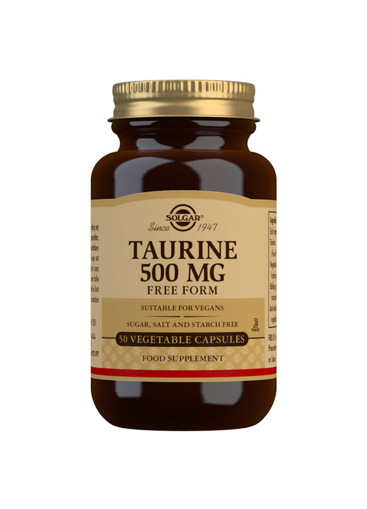 Solgar Taurine 500 mg 50 Vegetable Capsules