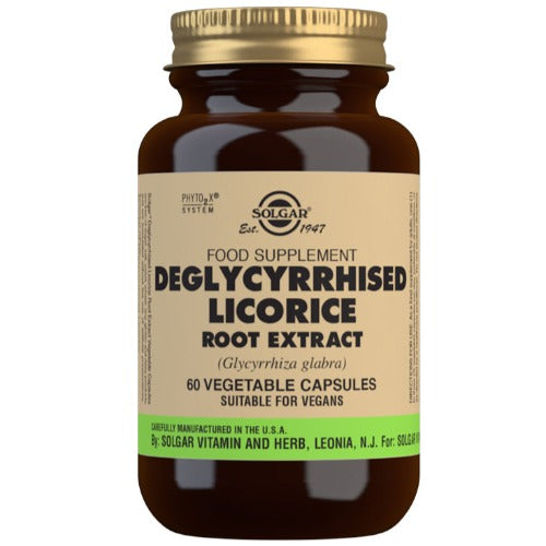 Solgar Deglycyrrhised Licorice Root Extract 60 Vegetable Capsules