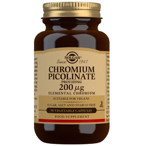 Solgar Chromium Picolinate 200 ug 90 Vegetable Capsules
