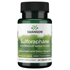 SWANSON Sulforaphane Extract 400mcg 60 Veg Capsules 1st Stop, Marshall's Health Shop!  About Sulforaphane from Broccoli Sprout extract?  It’s a known fact that broccoli has potent cell-defending power, but if you want to make the most of it, you’ll have to eat an awful lot of the green stuff.
