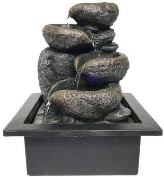 Water Feature Natural Rock Pools 21 x 17.50 x 25cm  With white light  SKU: WF29