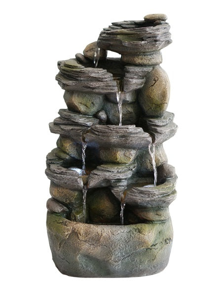 Outdoor Water Feature Rock Pools WF461 33x27x59cm  Warm-white light  This Giftware item requires a shipping quote. Please enquire for a quote   SKU: WF461