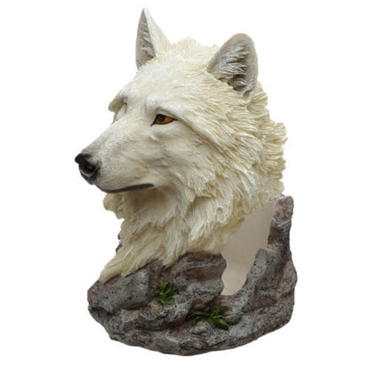 Protector of the North Dream Walker White Wolf Bottle Holder Height 19.5cm Width 13cm Depth 17cm SKU: WOLF33