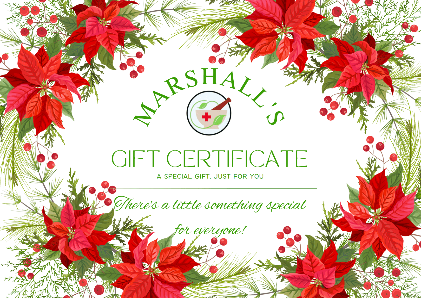 A Christmas Gift Certificate - 1st Stop Marshall's Health Shop, Gift Shop! - Heath and Natural Therapy New Brighton Christchurch - Naturopath
