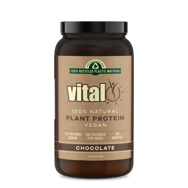 Vital Protein Chocolate 500g 1st Stop, Marshall's Health Shop!  If you’re looking for a protein supplement to help your body function at its best, you can rely on Vital Protein Powder. It contains over 18 amino acids, matching the profile of whey proteins which is unique for a vegetable protein. The protein is extracted from the highest quality European golden peas. This complete protein digests easily without causing bloating.