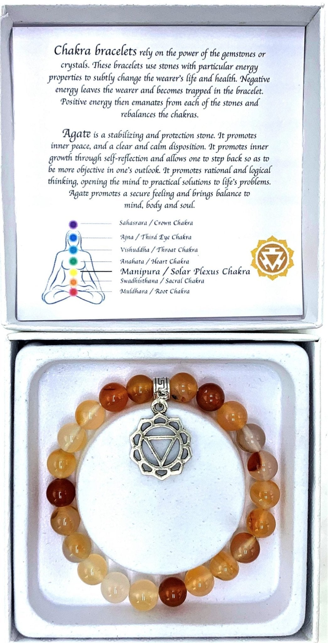 Agate Solar Plexus Chakra Bracelet

Size approx. 7cm

1st Stop, Marshall's Health Shop, Gift Shop!

SKU: CKC5