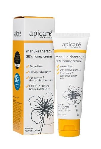Apicare Manuka Therapy 30% Honey Skin Creme 50g - 1st Stop Marshall's Health Shop, Gift Shop! - Heath and Natural Therapy New Brighton Christchurch - Naturopath