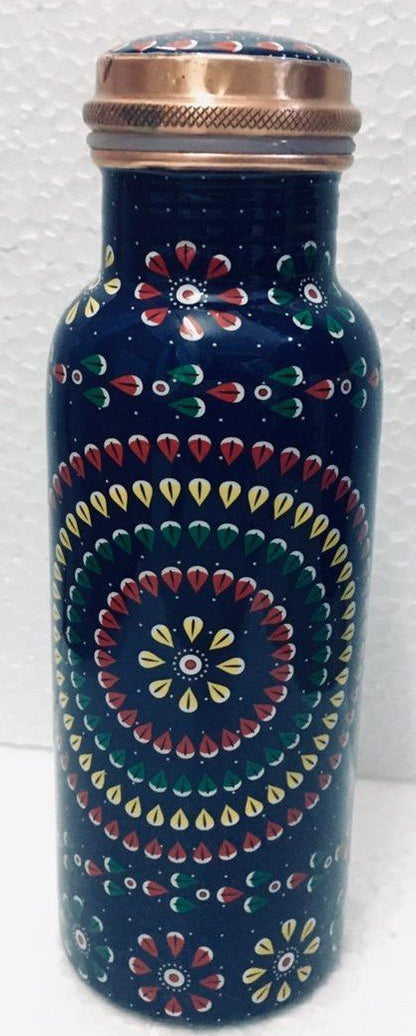 Ayurveda Copper Mandala Bottle 750ml - 1st Stop Marshall's Health Shop, Gift Shop! - Heath and Natural Therapy New Brighton Christchurch - Naturopath