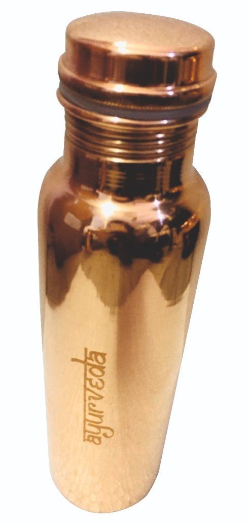 Ayurveda Copper Water Bottle 750ml - 1st Stop Marshall's Health Shop, Gift Shop! - Heath and Natural Therapy New Brighton Christchurch - Naturopath
