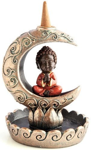 Baby Buddha Moon Backflow Incense Burner - 1st Stop Marshall's Health Shop, Gift Shop! - Heath and Natural Therapy New Brighton Christchurch - Naturopath