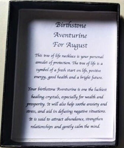 Birthstone Necklace Adventurine August - 1st Stop Marshall's Health Shop, Gift Shop! - Heath and Natural Therapy New Brighton Christchurch - Naturopath