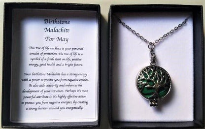 Birthstone Necklace Malachite May - 1st Stop Marshall's Health Shop, Gift Shop! - Heath and Natural Therapy New Brighton Christchurch - Naturopath