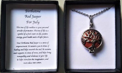 Birthstone Necklace Red Jasper July - 1st Stop Marshall's Health Shop, Gift Shop! - Heath and Natural Therapy New Brighton Christchurch - Naturopath